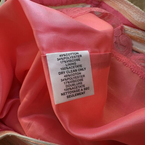 TRINA TURK MultiColor Aptos Jacquard Striped Beaded Neck Mini Dress Size 4 - Picture 7 of 8